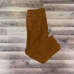 Levis 502 Brown Rust Corduroy Pants Men's Size 34x30